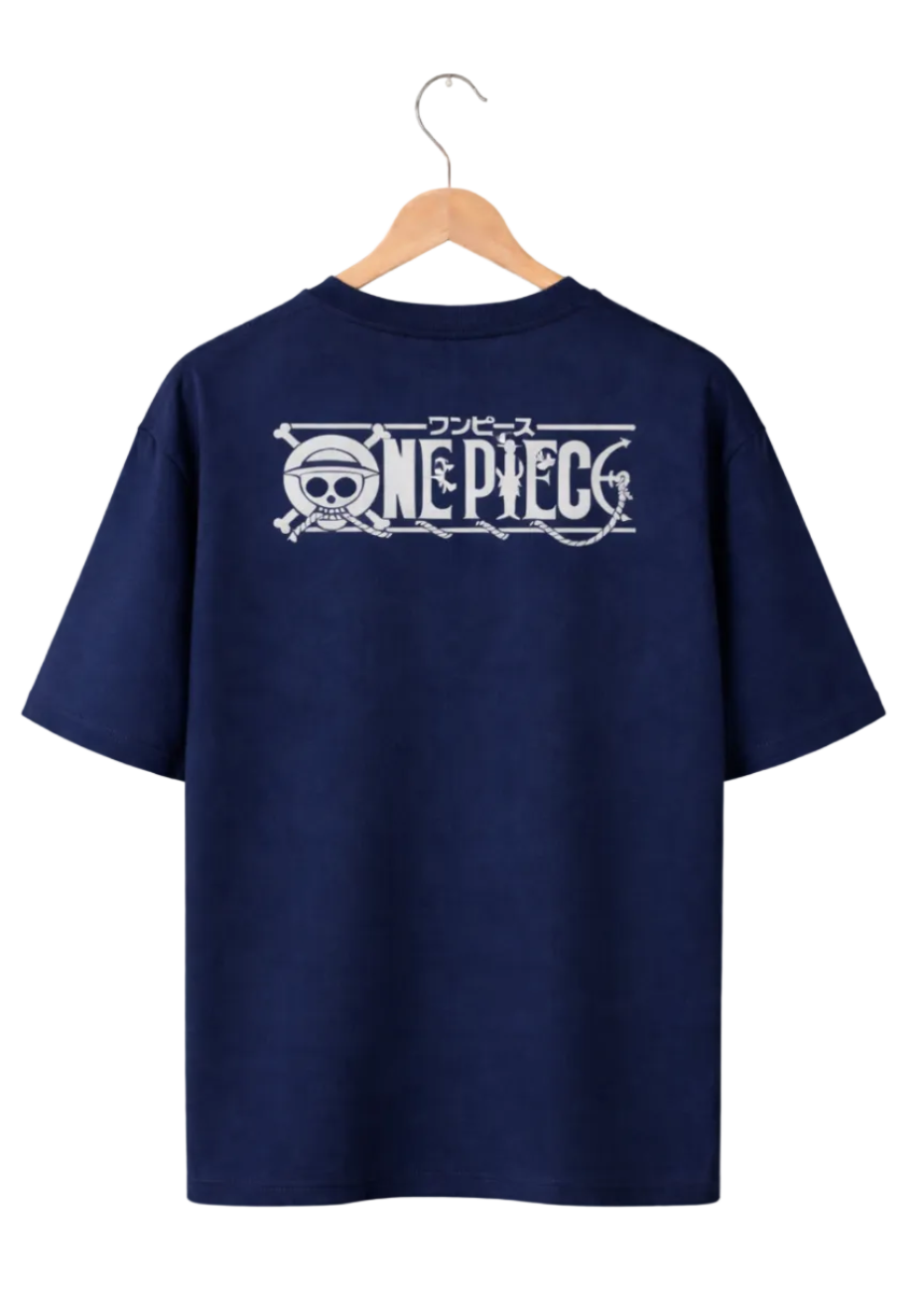 Luffy Navy Oversized Graphic T-Shirt